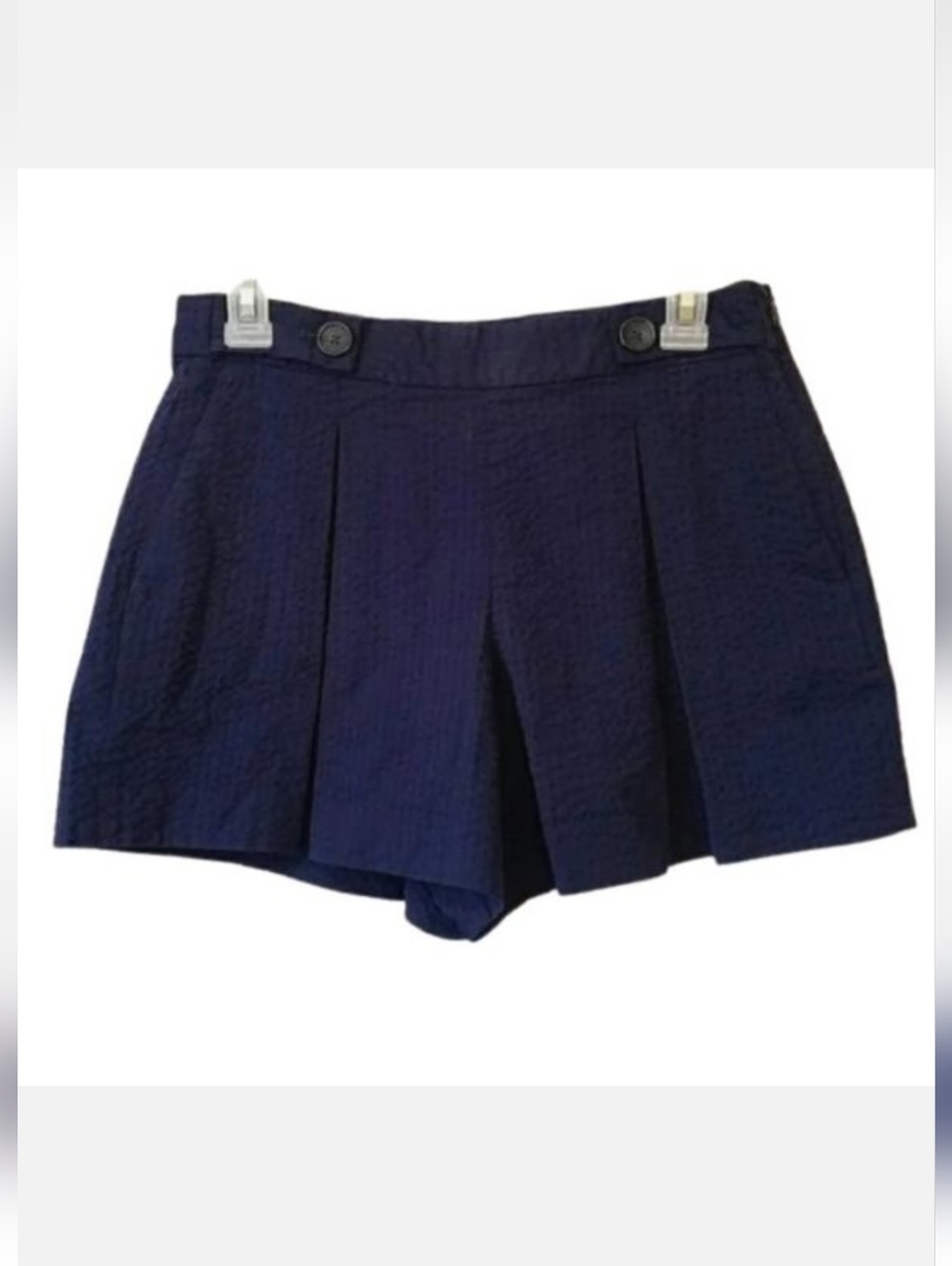 Banana Republic Women's Pleated Navy Blue Shorts Size 2 Brand New